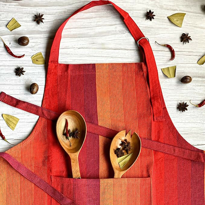 Pixel Home Decor New Cotton Kitchen Apron-OS | Grocsy