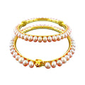 J Pearls Peach Pearl Bangles - Real Pearl Jewelry