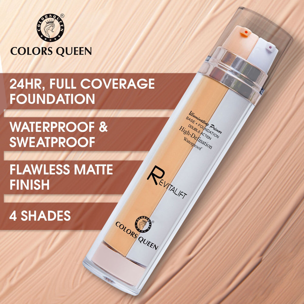 Colors Queen Revitalift Illuminating Primer Base + Foundation - 04 Beige | Grocsy