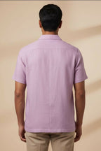 Lilac Drift — Lilac Linen Shirt by Hilo Design | Grocsy