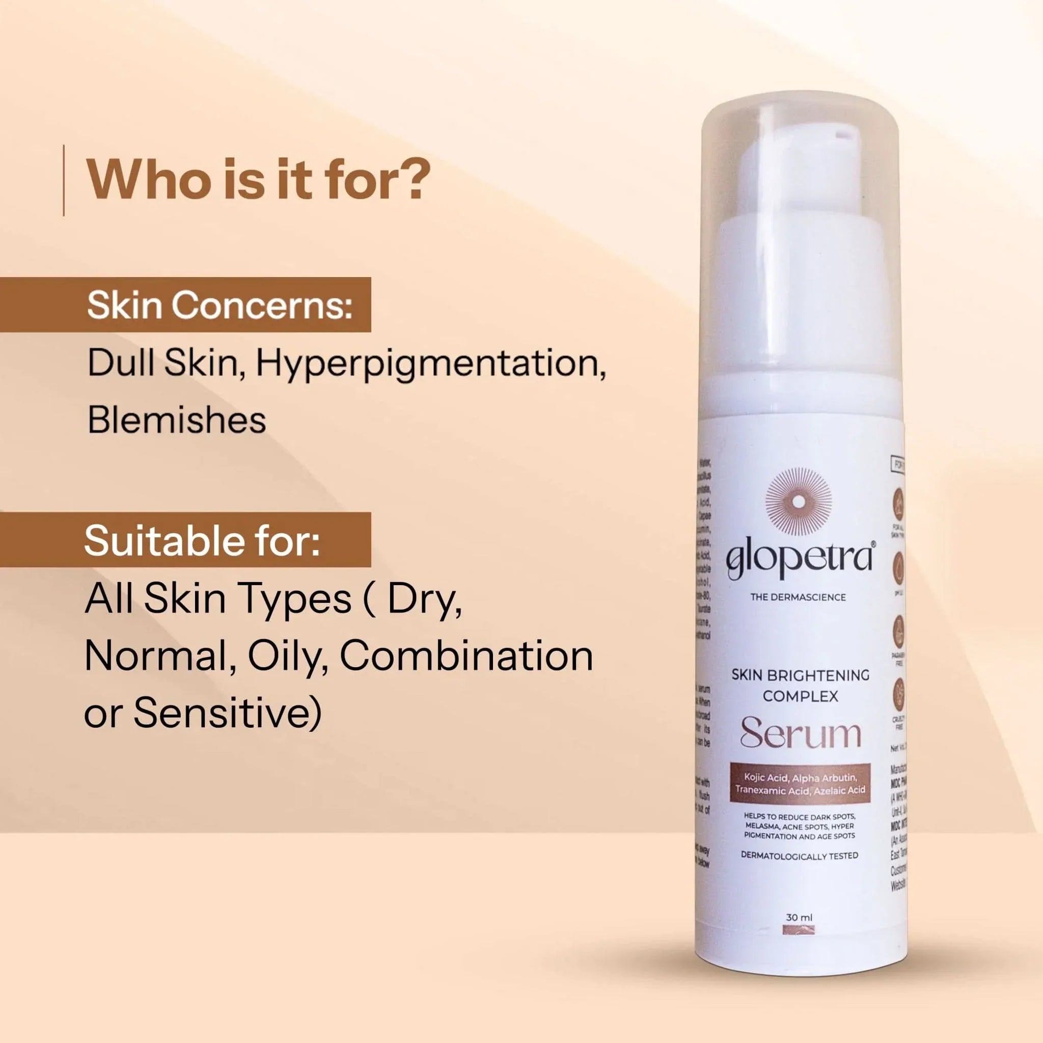 Glopetra Skin Brightening Complex Serum | Grocsy