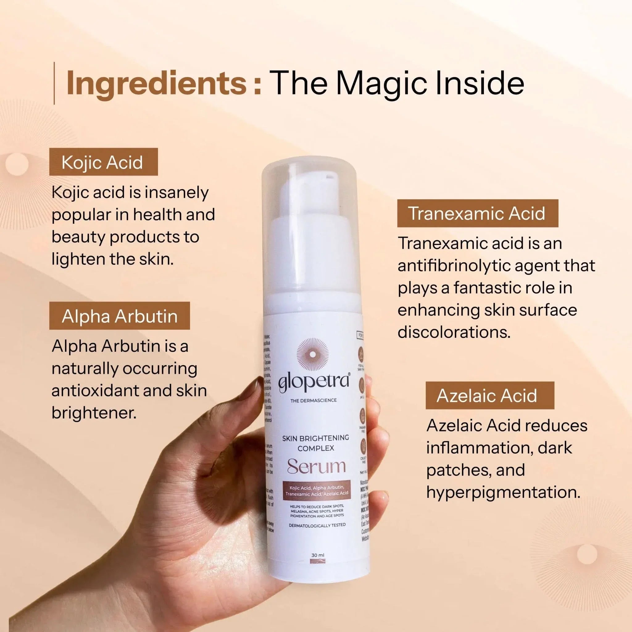 Glopetra Skin Brightening Complex Serum | Grocsy