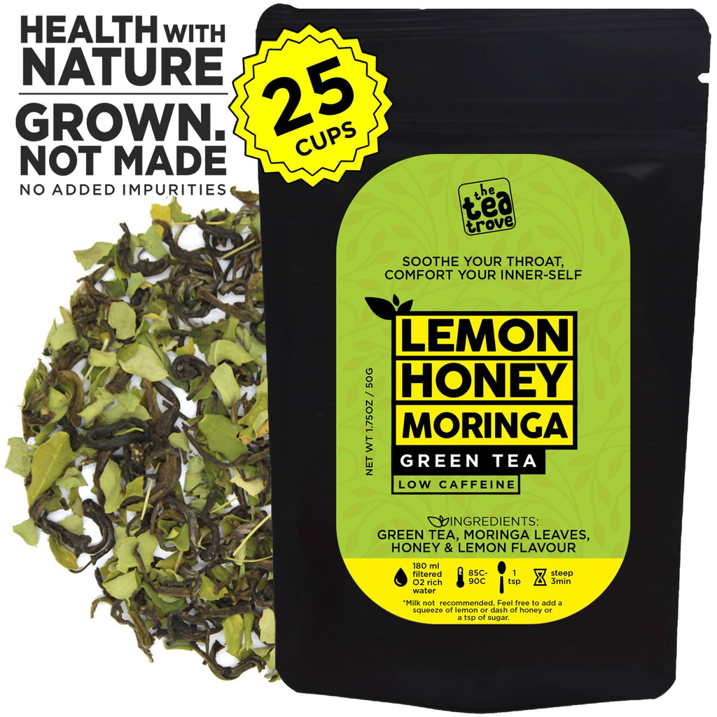 The Tea Trove - Lemon Honey Moringa Green Tea | Grocsy