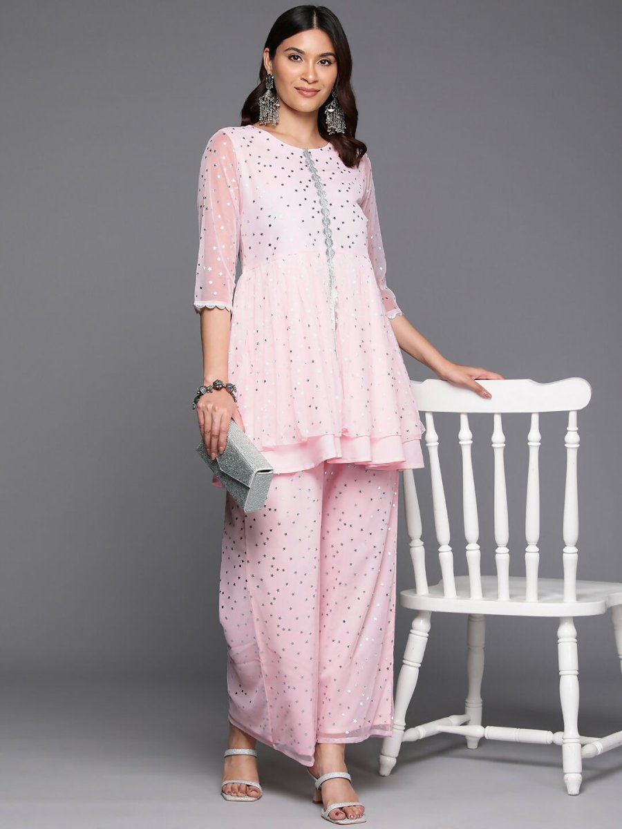 Ahalyaa Women's Traditional Wear Co-ods - Pink | Grocsy