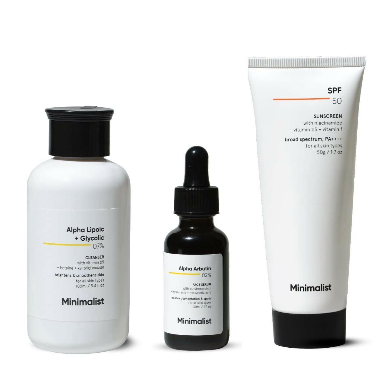 Minimalist Anti-Pigmentation Kit, Skin Care Routine Kit For Women & Men | Grocsy