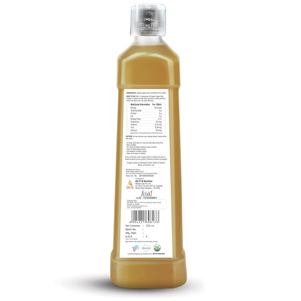 AS-IT-IS Nutrition Raw Apple Cider Vinegar with Mother | Grocsy