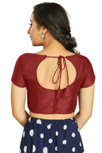 Aastha Fashion Women's Maroon Art Silk Designer Festive Wear Readymade Blouse | Grocsy