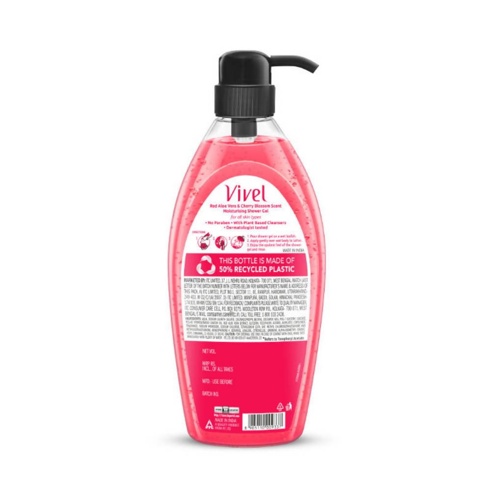 Vivel Red Aloe Vera & Cherry Blossom Scent Moisturizing Shower Gel | Grocsy