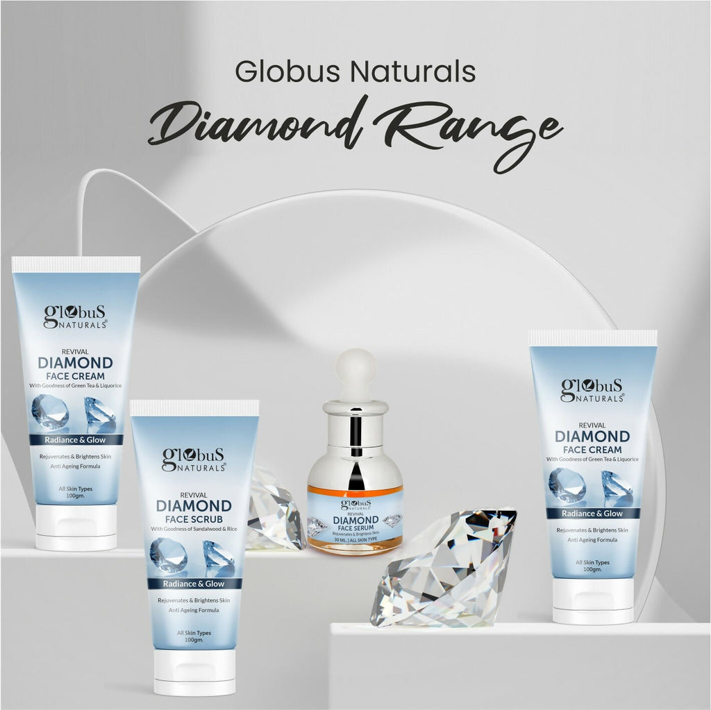 Globus Naturals Revival Diamond Face Pack, Natural & Ayurvedic Formula | Grocsy