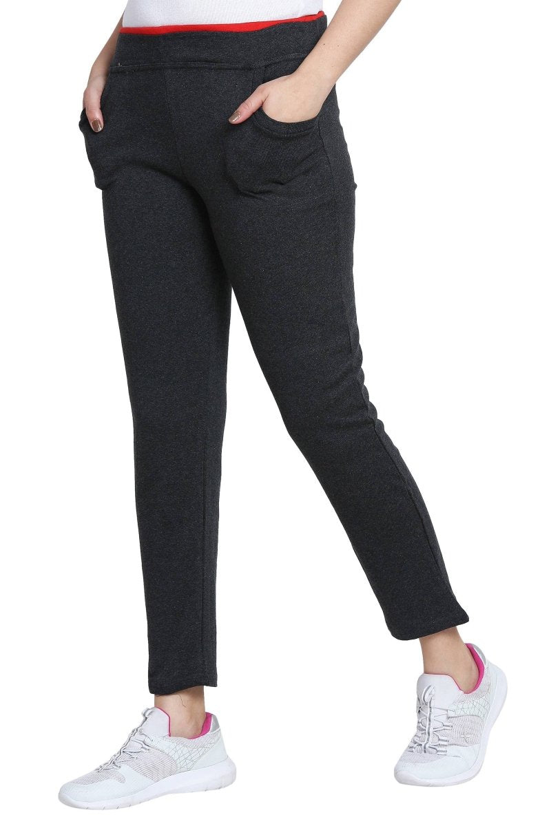 Asmaani Dark Grey color Hosiery Lower with Two Side Pockets. | Grocsy