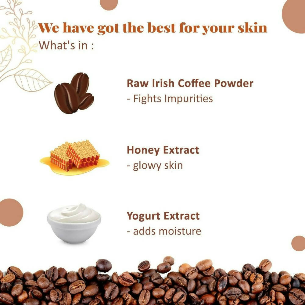 NutriGlow NATURAL'S Coffee Face Cleanser with Yogurt & Honey for Blackhead Removal Face Wash | Grocsy