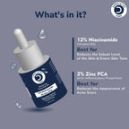 Dermistry Pure 12% Niacinamide 2% Zinc Serum | Grocsy