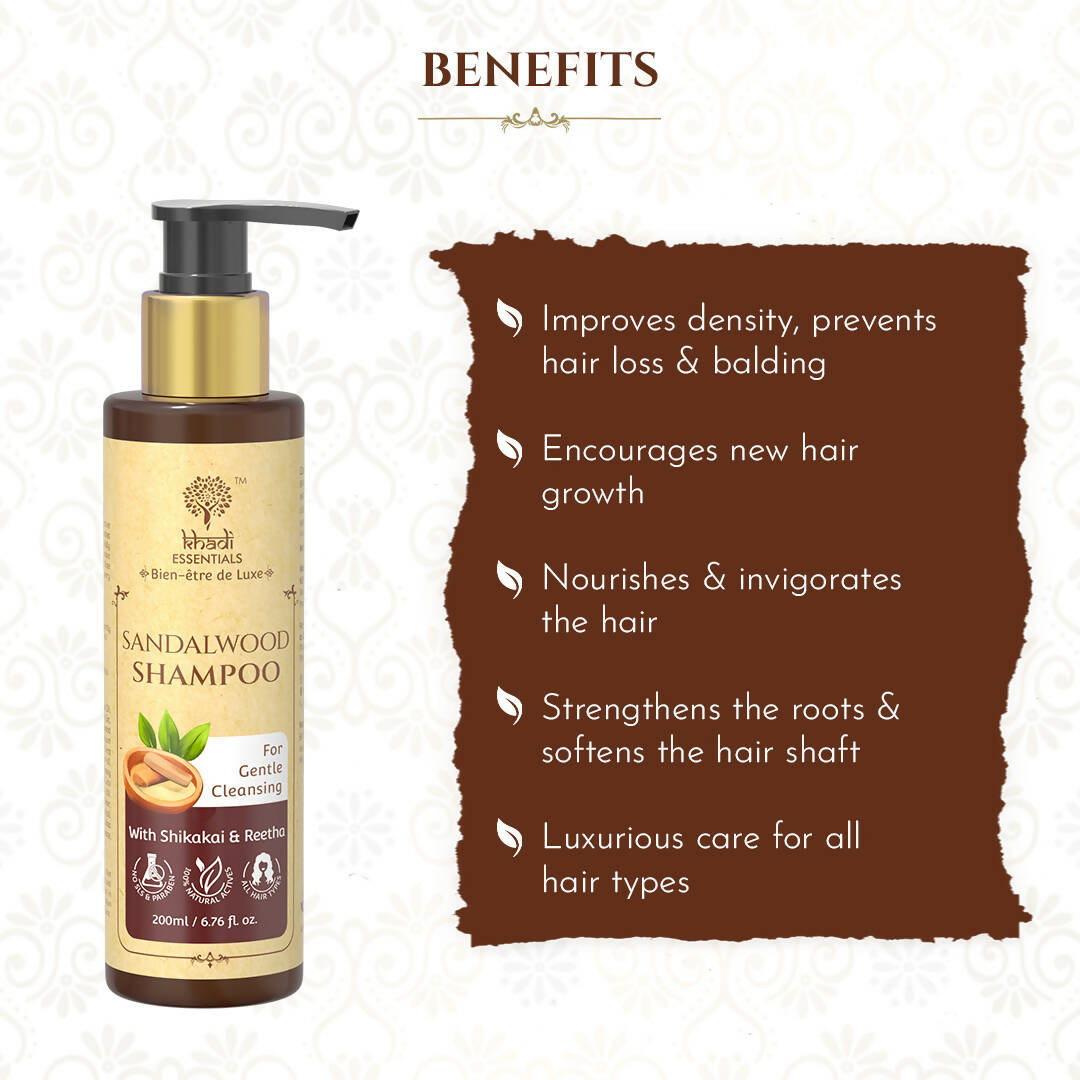 Khadi Essentials Sandalwood Shampoo | Grocsy