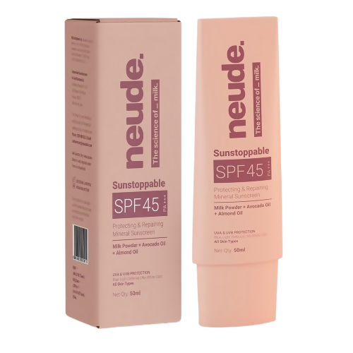 Neude Sunstoppable Sunscreen with SPF 45 PA+++ & No White Cast For Men & Women | Grocsy