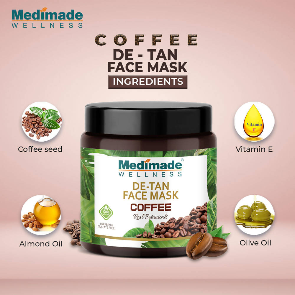 Medimade Wellness Coffee De-Tan Face Mask | Grocsy