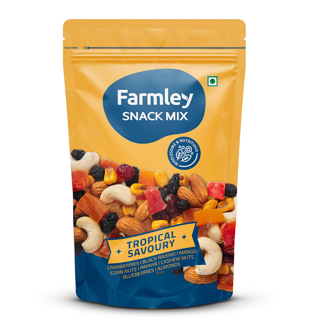 Farmley Tropical Savoury Snack Mix | Grocsy