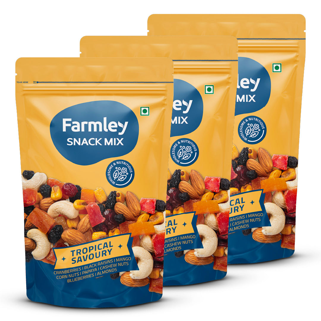 Farmley Tropical Savoury Snack Mix | Grocsy
