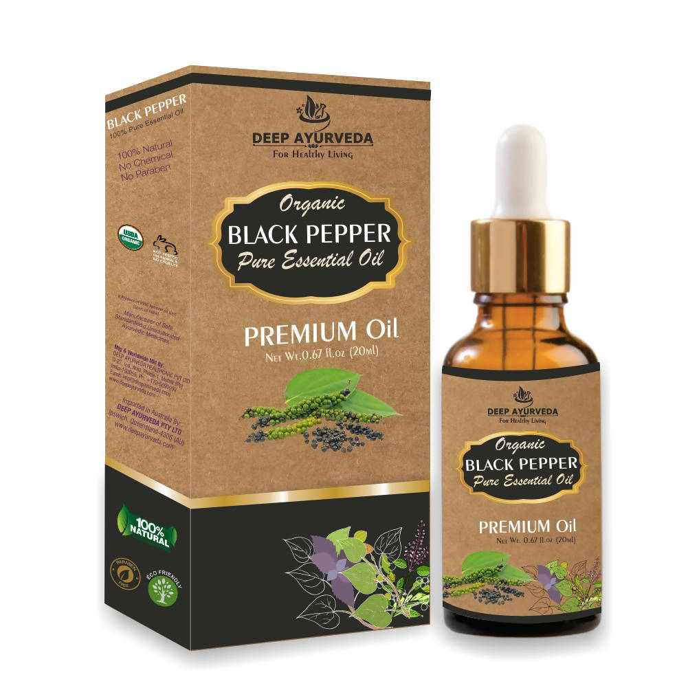 Deep Ayurveda Black Pepper Pure Essential Oil | Grocsy