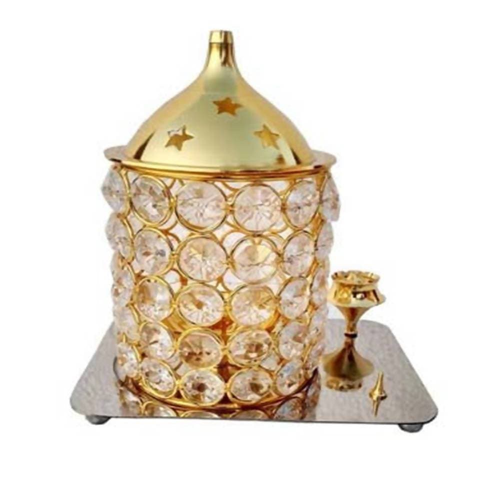 Puja N Pujari 3D Kit Akhand Diya With Incense Holder For Puja | Grocsy