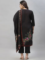 Sztori Plus Size Floral Printed Regular Straight Kurta with Palazzos & With Dupatta | Grocsy