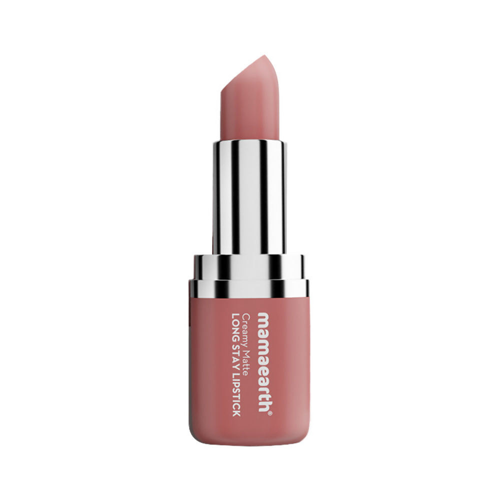 Mamaearth Creamy Matte Long Stay Lipstick - Pillow Nude | Grocsy