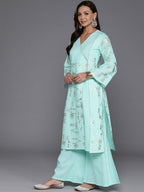 Ahalyaa Women's Traditional wear Kurta Set - Summer Blue | Grocsy
