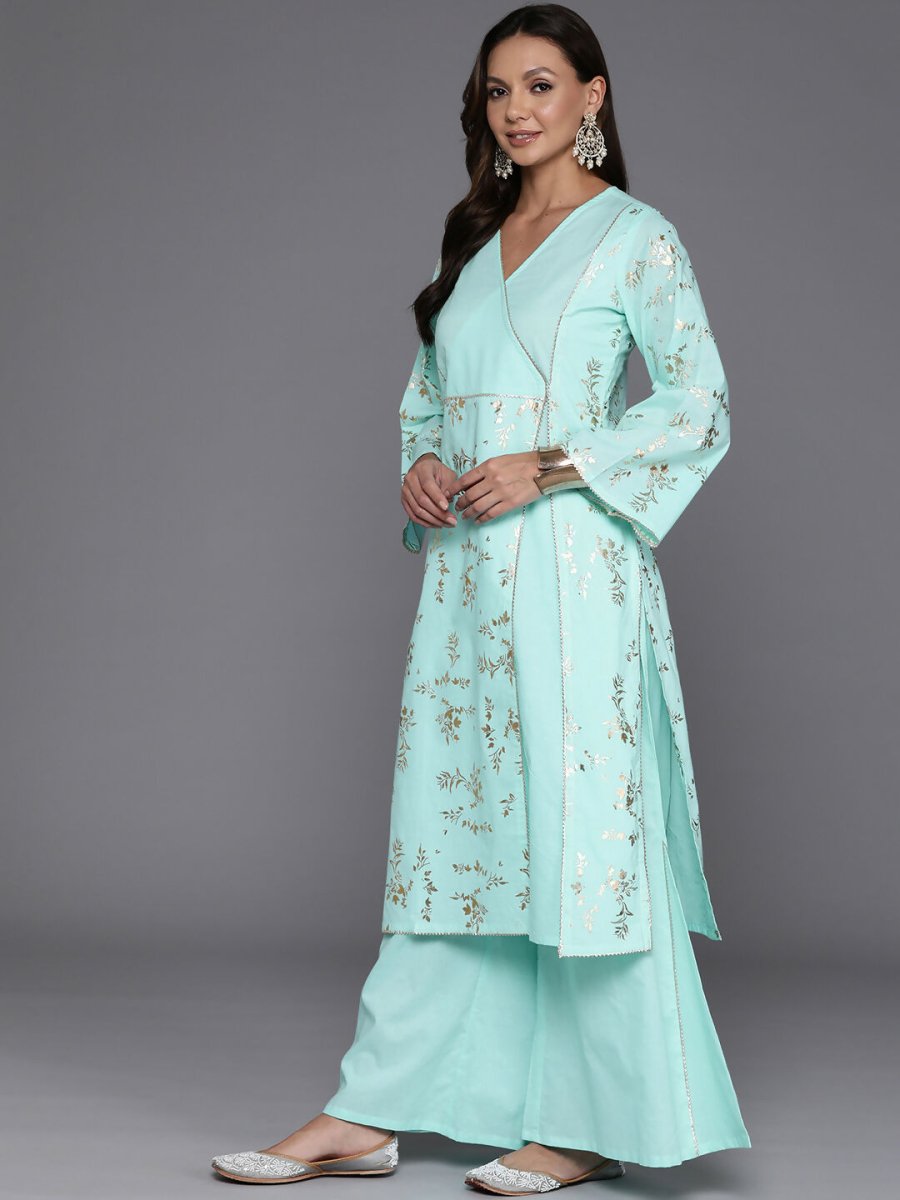 Ahalyaa Women's Traditional wear Kurta Set - Summer Blue | Grocsy