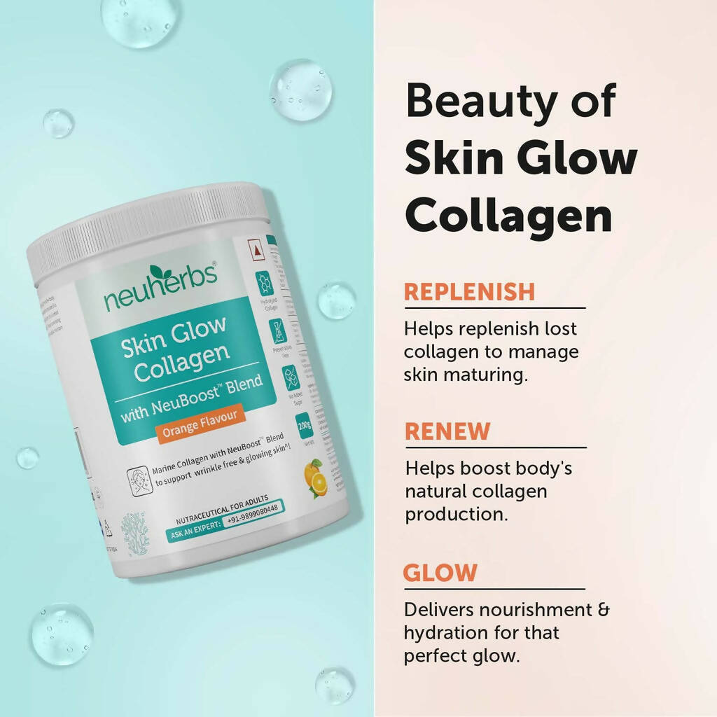 Neuherbs Skin Glow Collagen Powder with NeuBoost Blend | Grocsy
