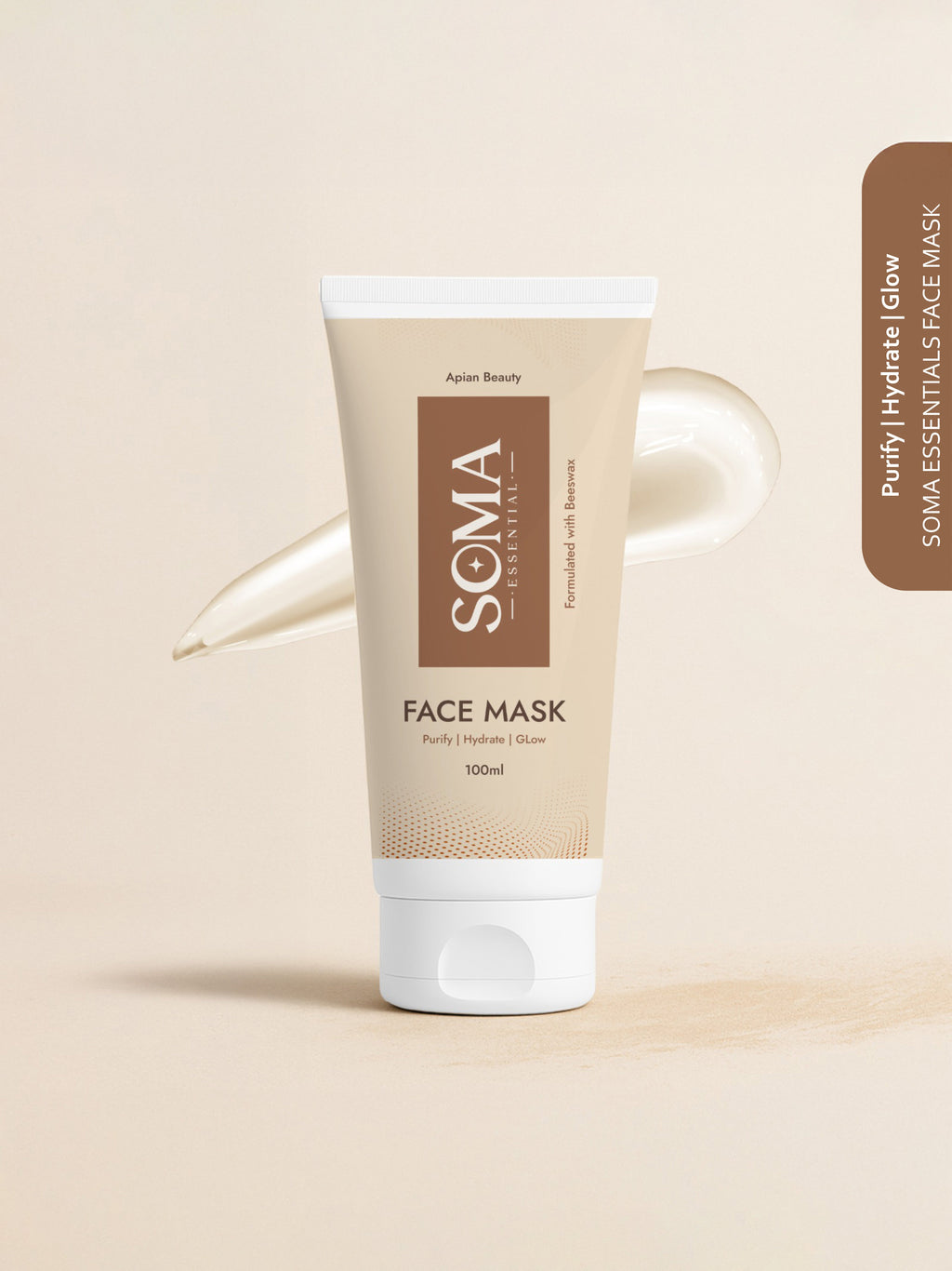 Soma Essential Apian Dtan Glow Mask, 2% Licorice And Beeswax | Grocsy