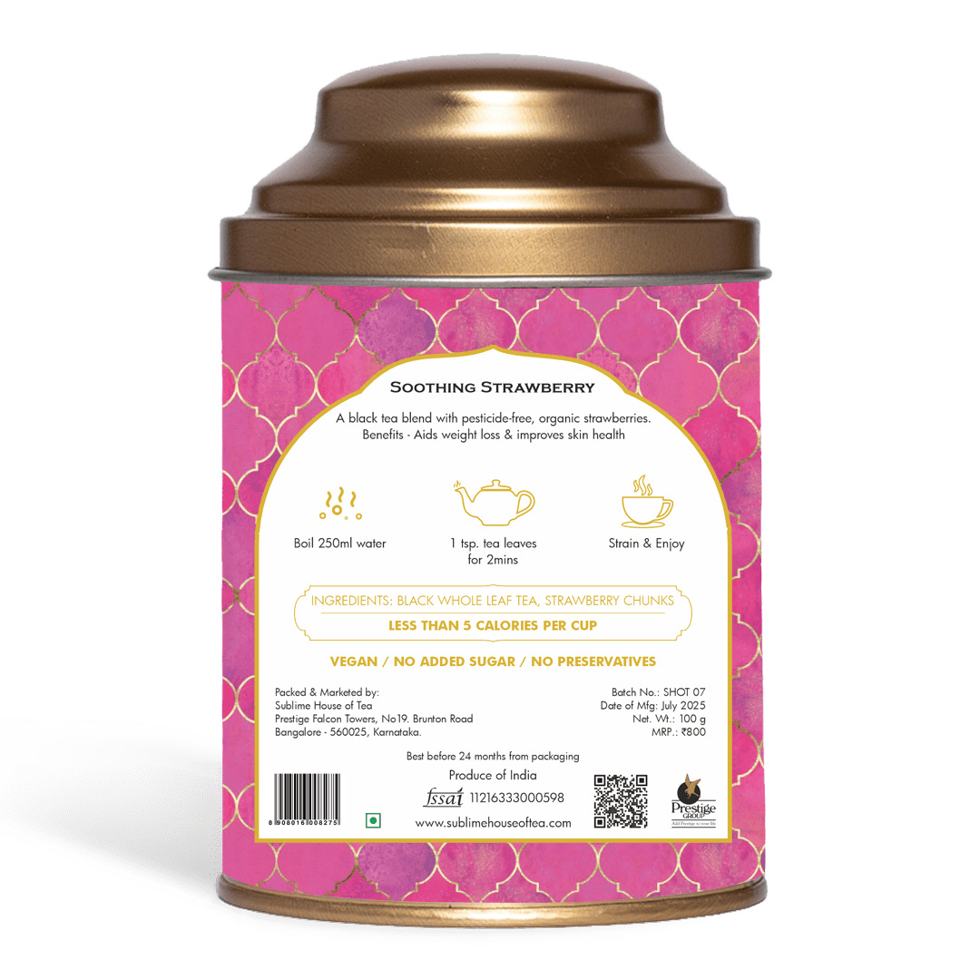 Sublime Inspiring Awe Soothing Strawberry Tea | Grocsy