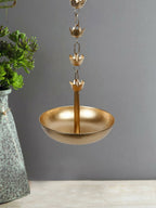 CraftVatika Gold-Toned Hanging Urli Bowl Showpiece | Grocsy