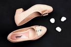 Tiny Bugs Girls Party Wear Ballerinas - Rose Gold | Grocsy