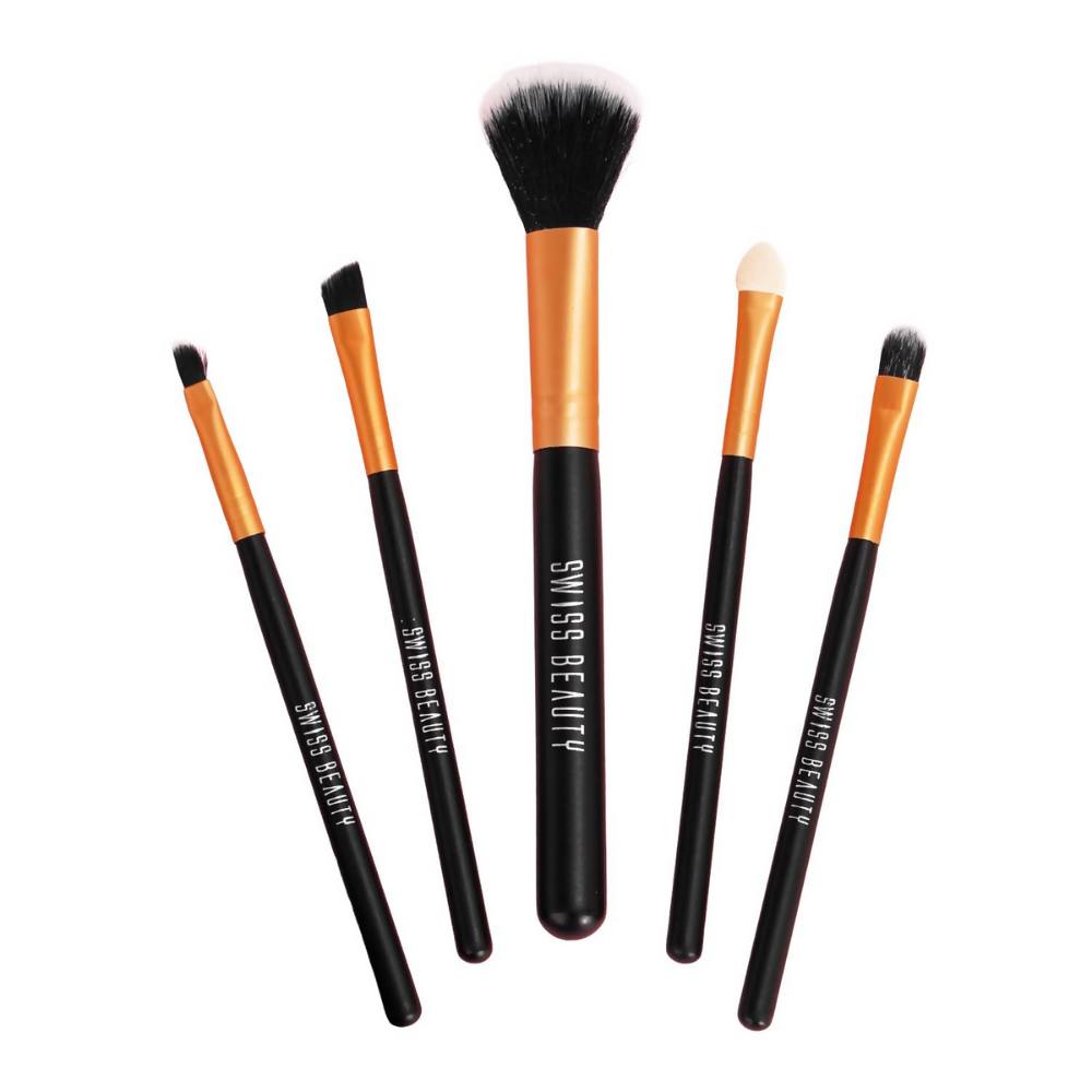Swiss Beauty Makeup Brushes - Gold | Grocsy