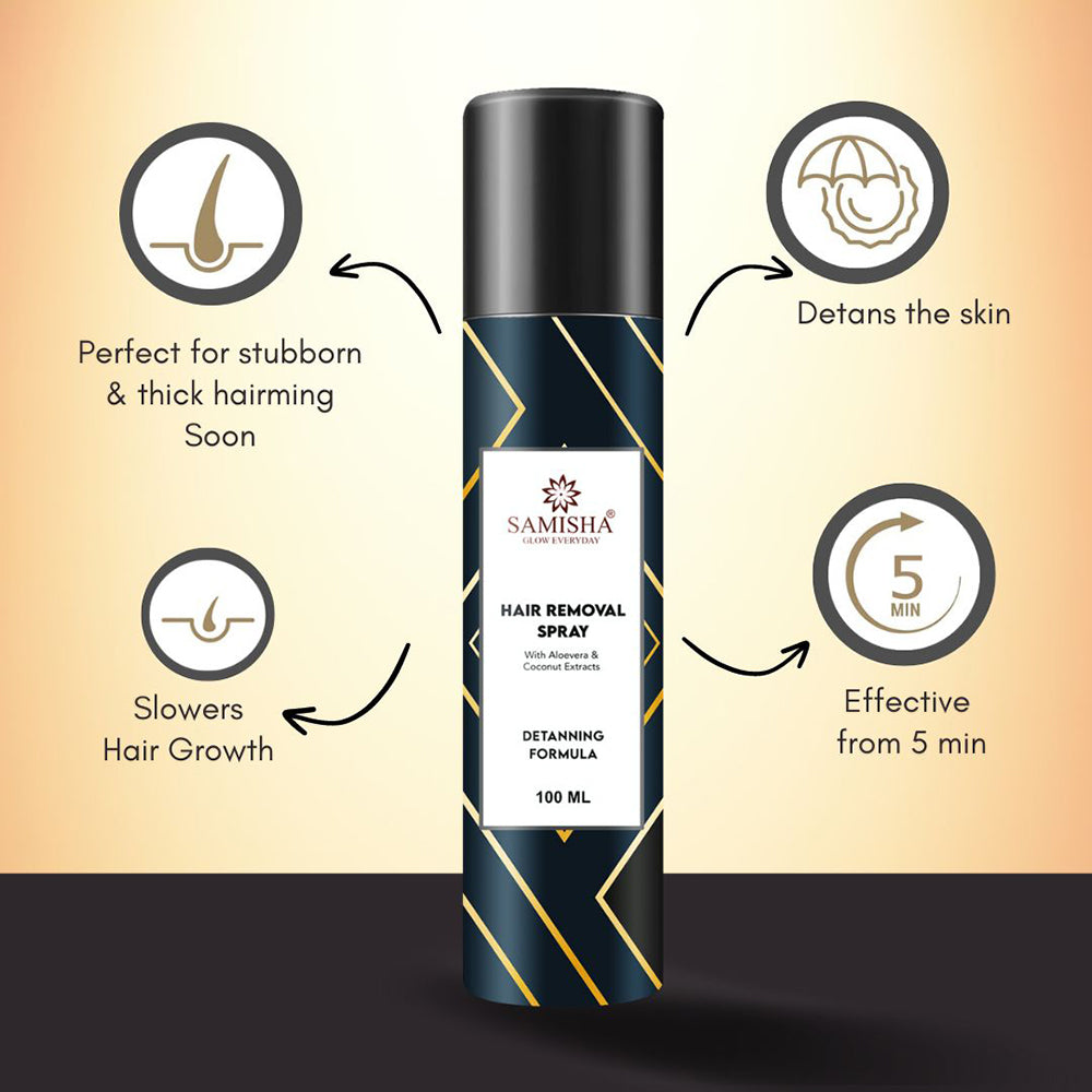 Samisha Hair Removal Spray For Men & Women | Grocsy