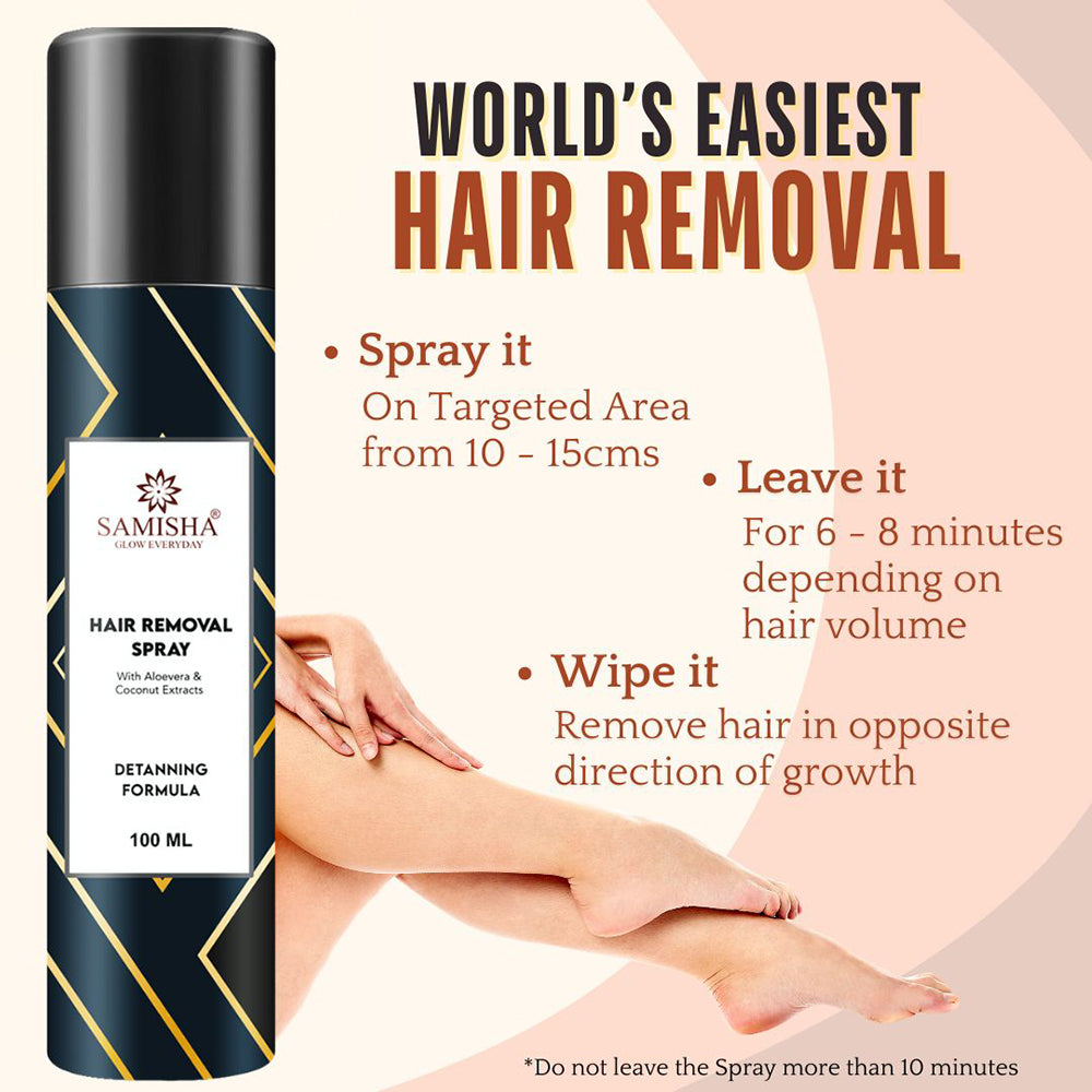 Samisha Hair Removal Spray For Men & Women | Grocsy