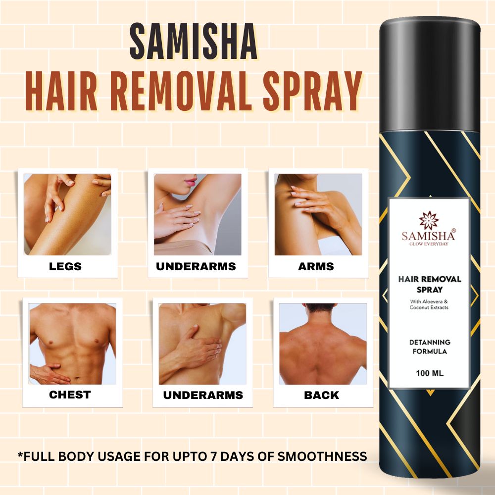 Samisha Hair Removal Spray For Men & Women | Grocsy