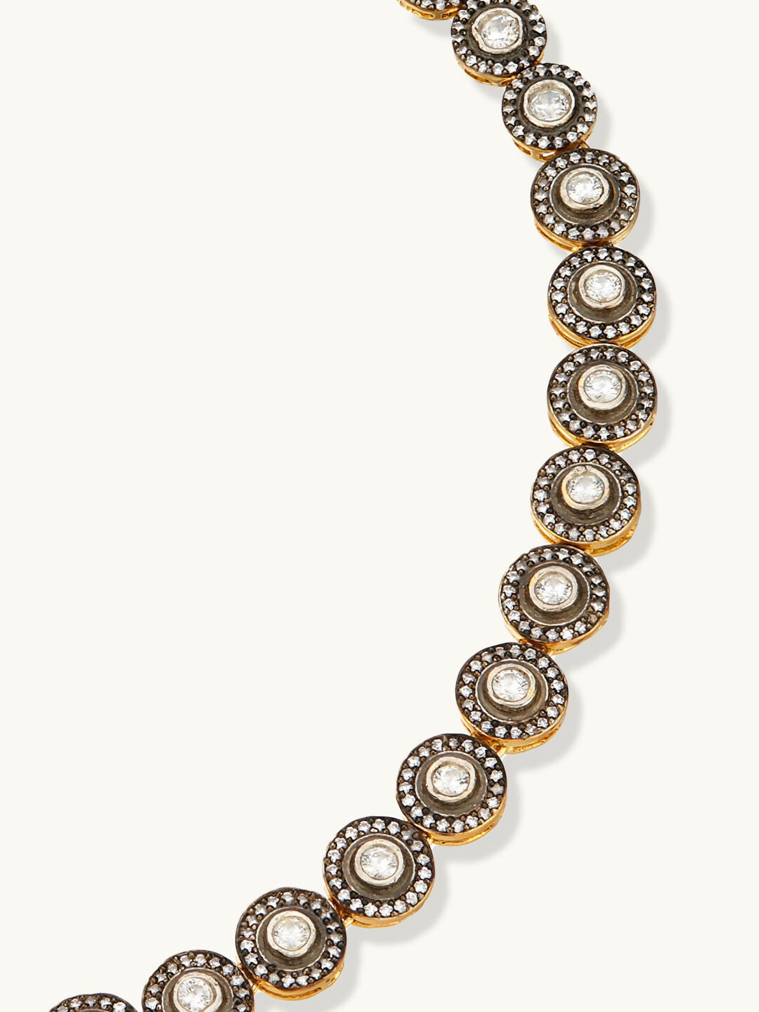 Nuyug 22K Gold-Plated Crystal Stone Studded Necklace Set | Grocsy