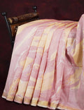 Shades Of Peach And Off White Printed Chanderi Saree For Regular/Office Wear By Gayathri Reddy Designer Studio | Grocsy