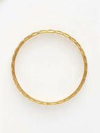 NVR Women Set of 2 Leaf Design Gold Plated Kada Bangle | Grocsy