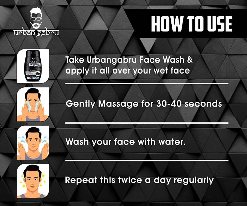 Urbangabru Activated Charcoal Face Wash for Men | Grocsy