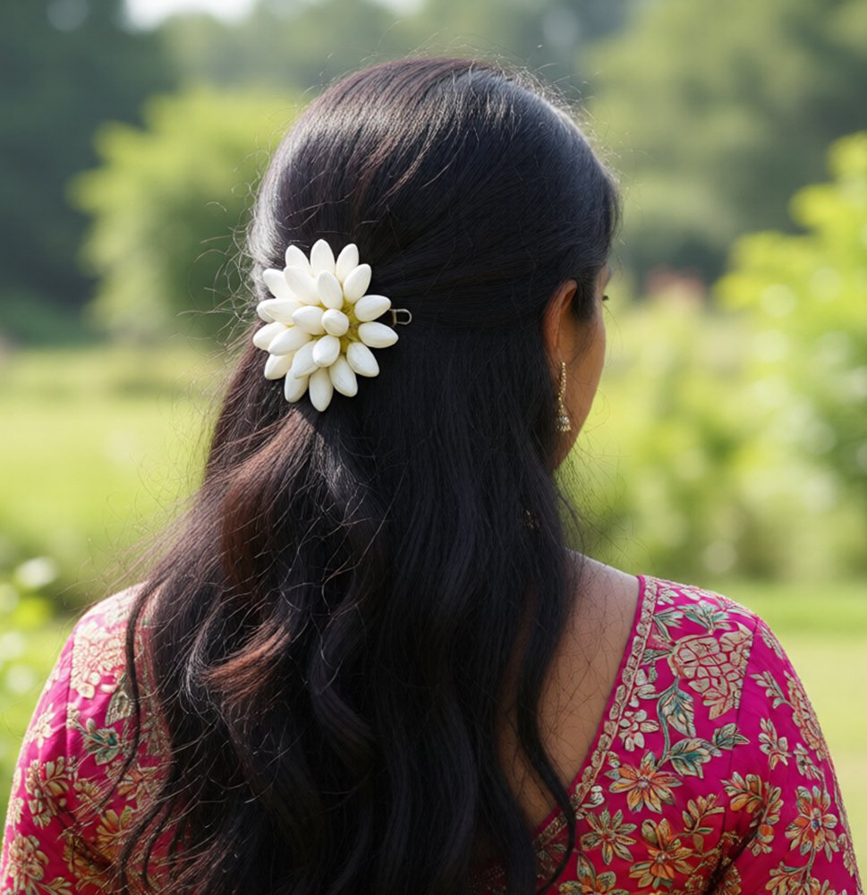 Artificial Jasmine Flower Brooch | Grocsy