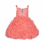 Asmaani Baby Girls Gajri Tissue Net Knee Length Frock ( AS-DRESS-22151) | Grocsy