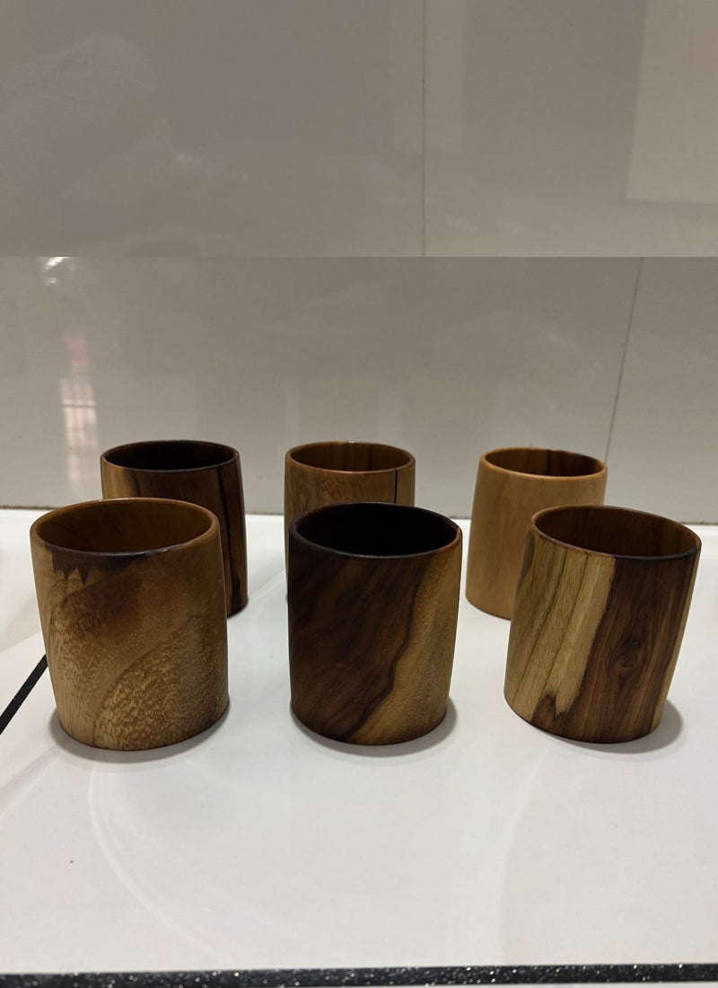 Wood estate Original Wooden Bourbon Drinking Water Glass Gifts | Grocsy