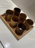 Wood estate Original Wooden Bourbon Drinking Water Glass Gifts | Grocsy