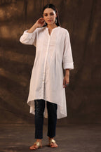 Juniper Women's White Cambric High-Low Tunic | Grocsy
