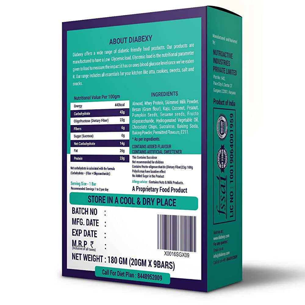 Diabexy Breakfast Bar Sugar Control for Diabetes | Grocsy