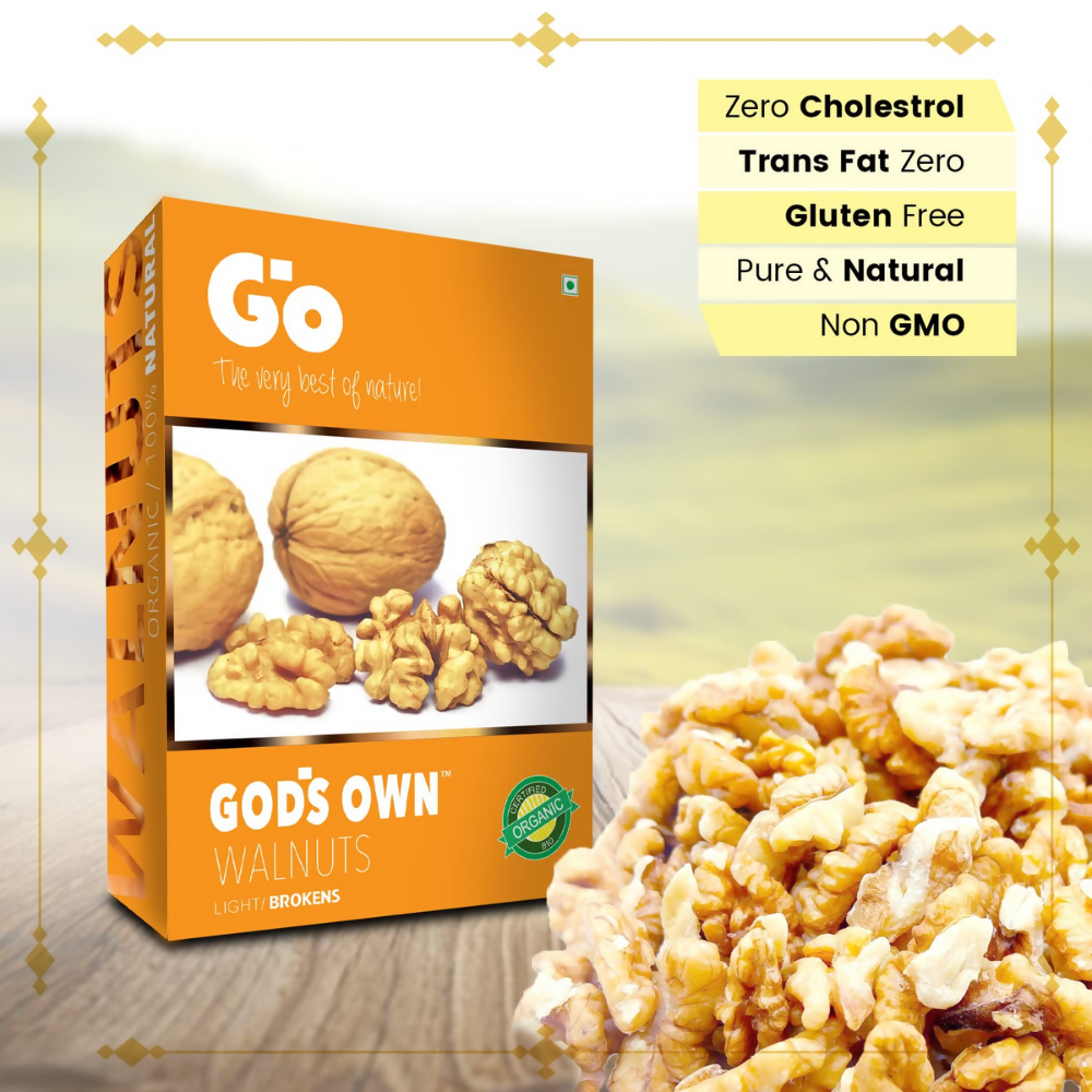 Go Organic Light Broken Walnut Kernels | Grocsy