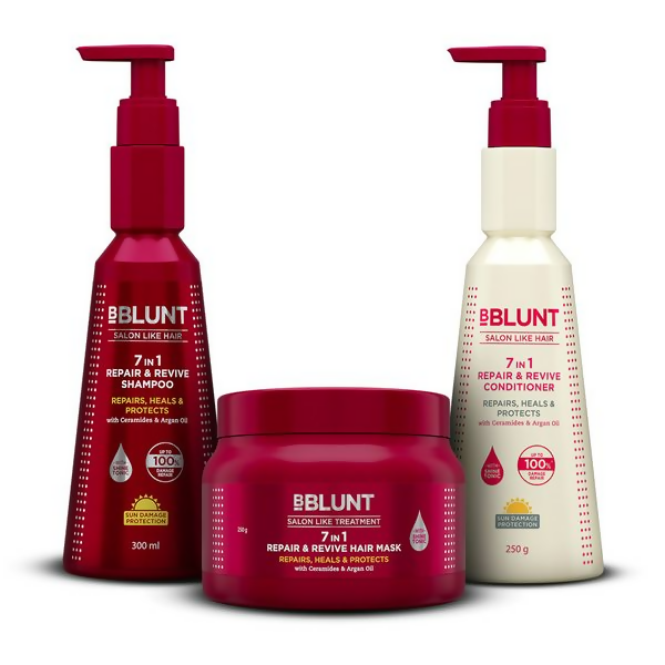 BBlunt 7 in 1 HAir Damage Repair Trio Combo | Grocsy
