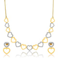 Gold-Polished Alloy Heart Shape Ad Choker Necklace Set - The Pari | Grocsy