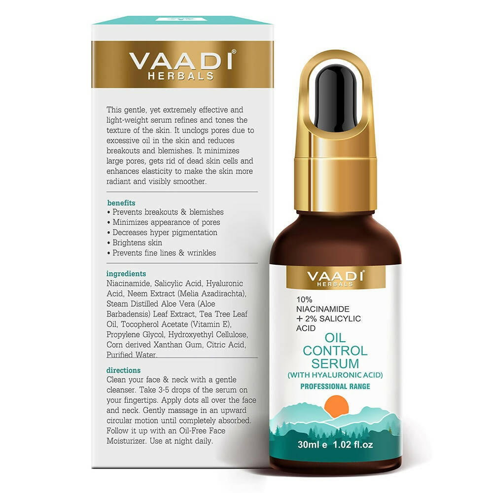Vaadi Herbals Oil Control Serum With 10 % Niacinamide & 2% Salicylic Acid | Grocsy